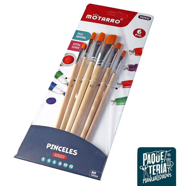 PACK BLOCK + PINTURA ACRÍLICA ARTEL + 6 PÍNCELES
