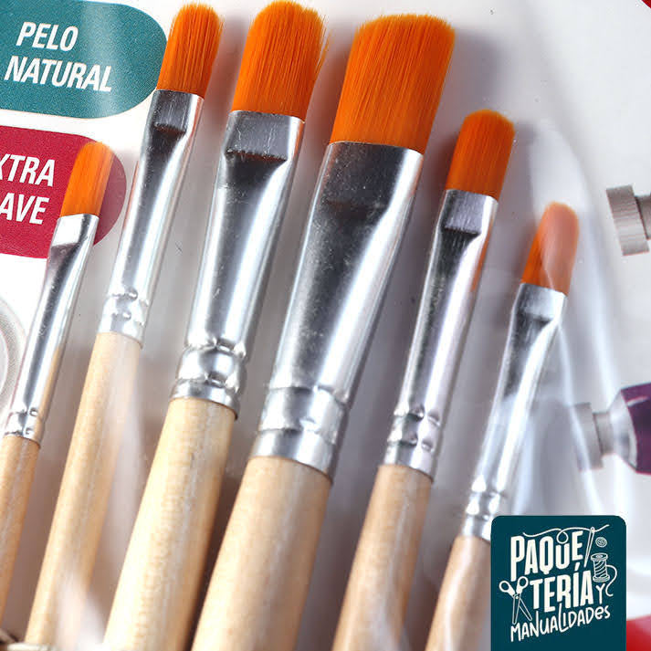 PACK BLOCK + PINTURA ACRÍLICA ARTEL + 6 PÍNCELES