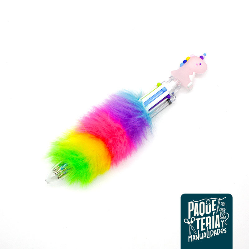 BOLÍGRAFO MULTICOLOR DISEÑO UNICORNIO