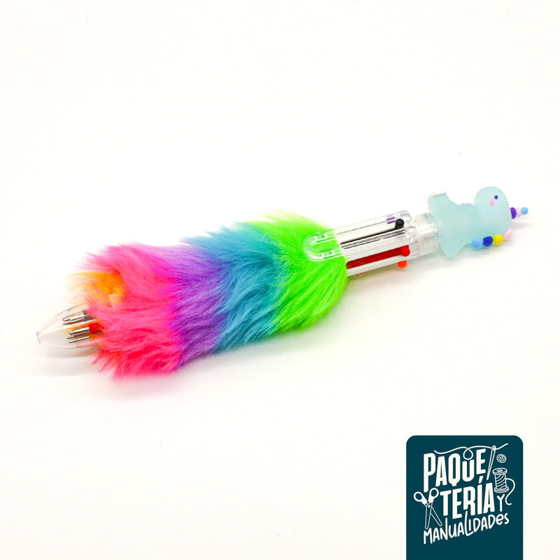 BOLÍGRAFO MULTICOLOR DISEÑO UNICORNIO