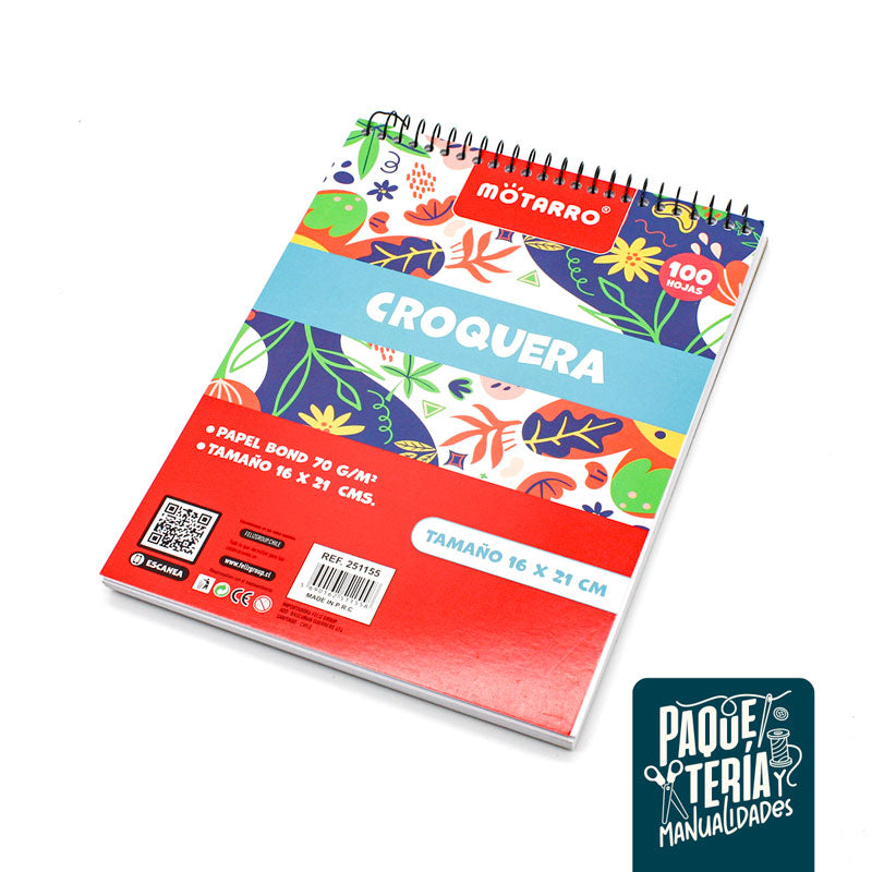 CROQUERA PAPEL BOND - 16 x 21 cm