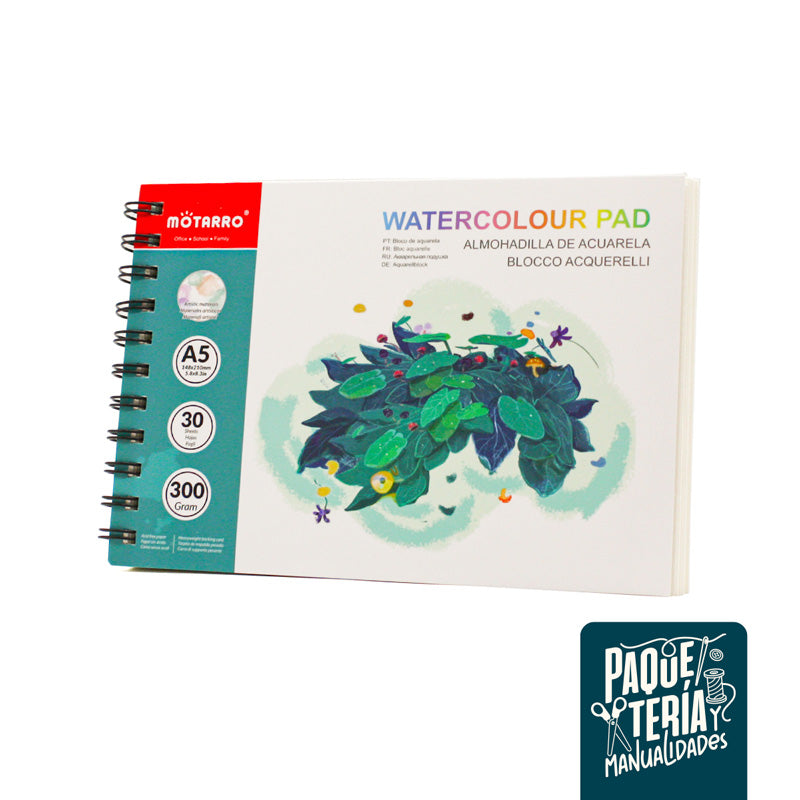 CROQUERA ACUARELA A5 - 30 HJS. PAPEL 30 GRS
