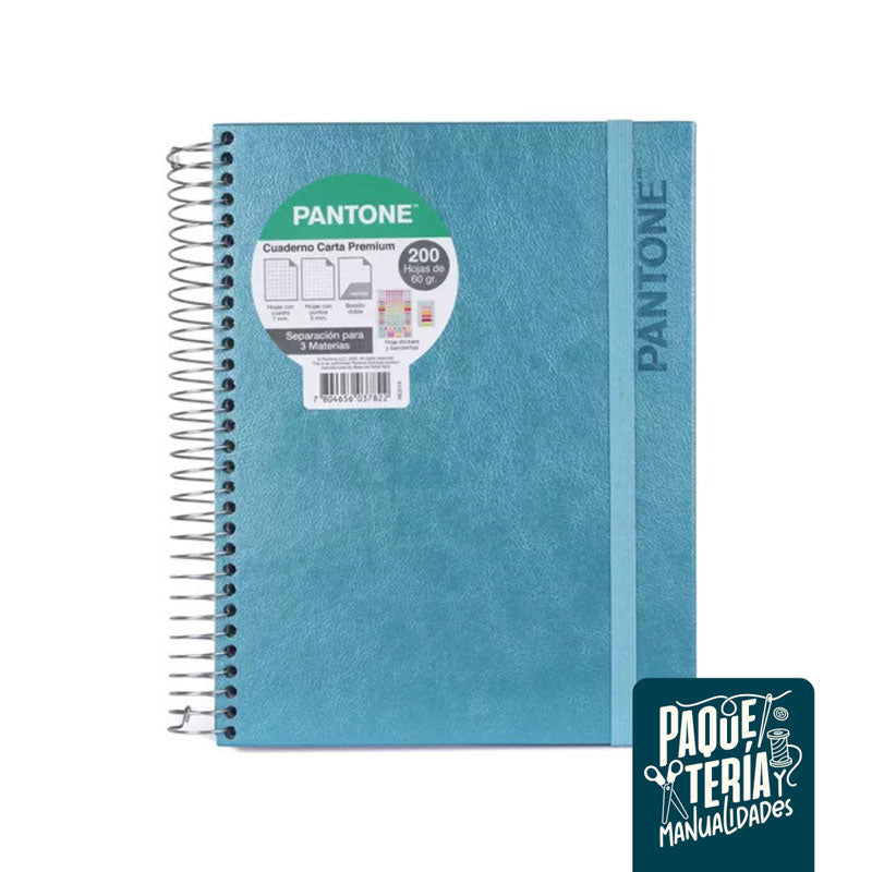 Cuaderno Carta Premium con Elástico Pantone 200 hojas