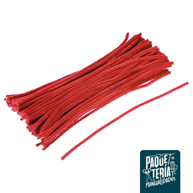 LIMPIAPIPAS ROJO 30 CMS 100 UNIDADES