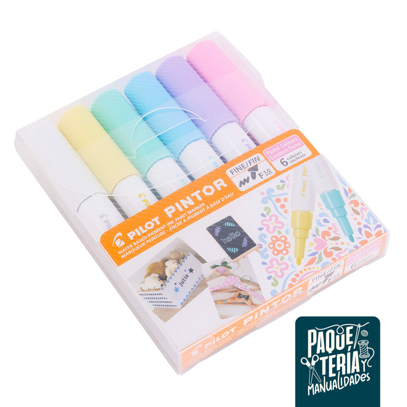 SET MARCADORES PILOT PINTOR - 6 UNIDADES - COLORES PASTEL