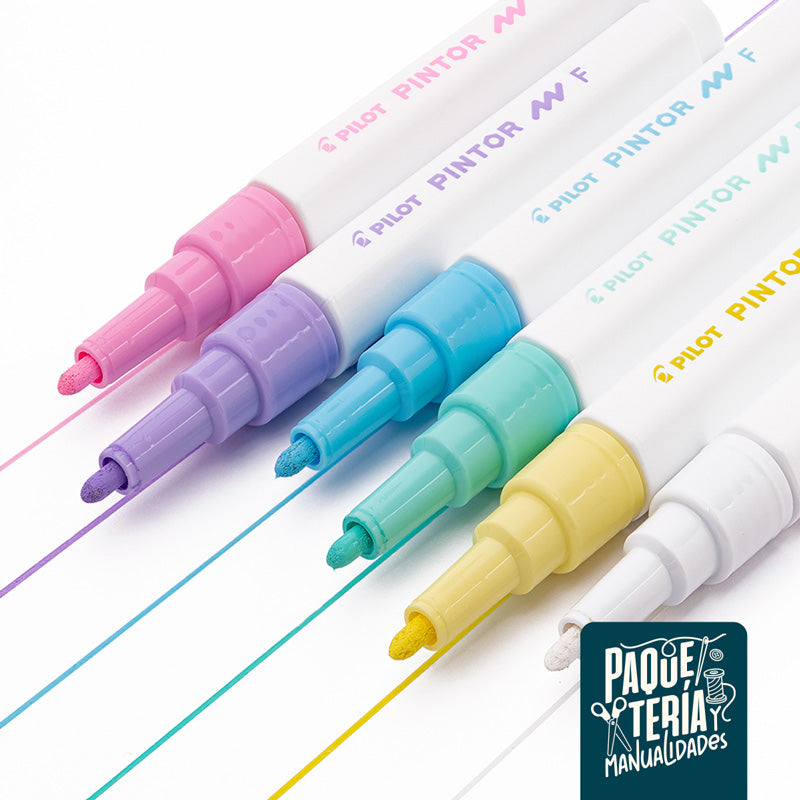 SET MARCADORES PILOT PINTOR - 6 UNIDADES - COLORES PASTEL