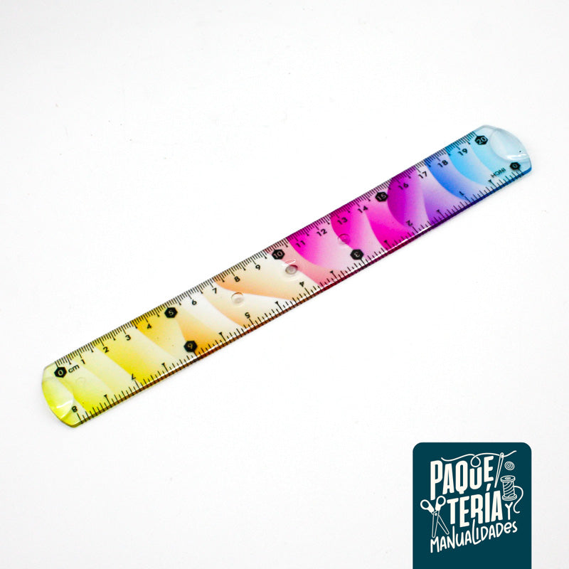 REGLA FLEXIBLE MULTICOLOR 20 CMS