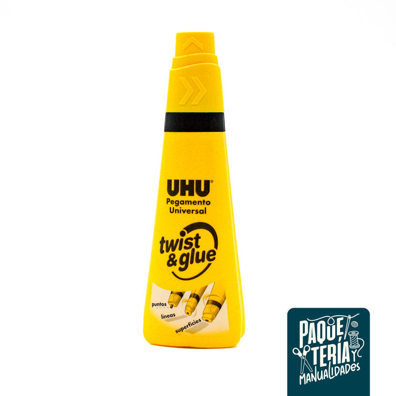 ADHESIVO UNIVERSAL UHU TWIST & GLUE - PEGAMENTO LÍQUIDO 90 ML
