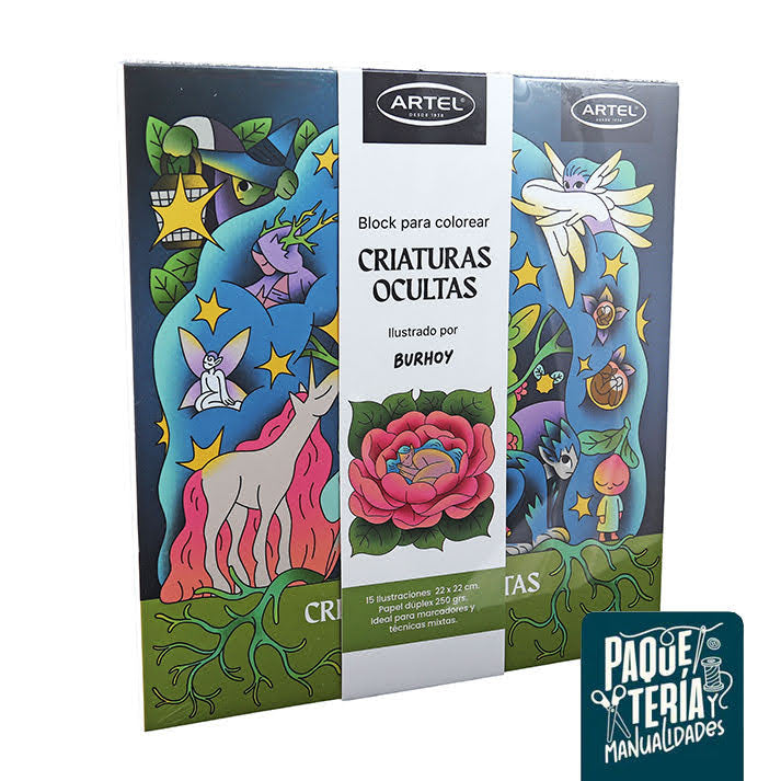 PACK BLOCK PARA COLOREAR ARTEL + 12 LÁPICES COLORES GIOTTO