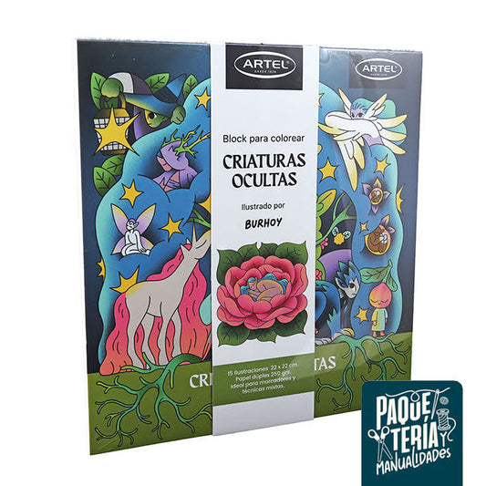 BLOCK PARA COLOREAR CRIATURAS OCULTAS ARTEL