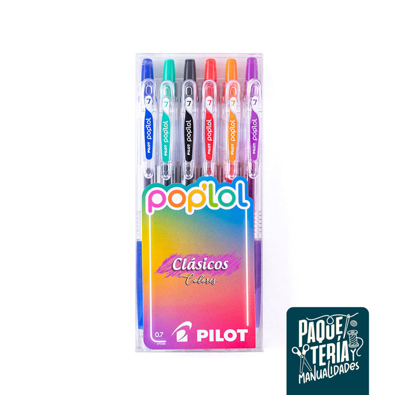 PACK CUADERNO NOTAS - LÁPICES GEL POP LOL PILOT