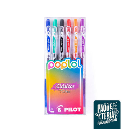 PACK CUADERNO NOTAS - LÁPICES GEL POP LOL PILOT