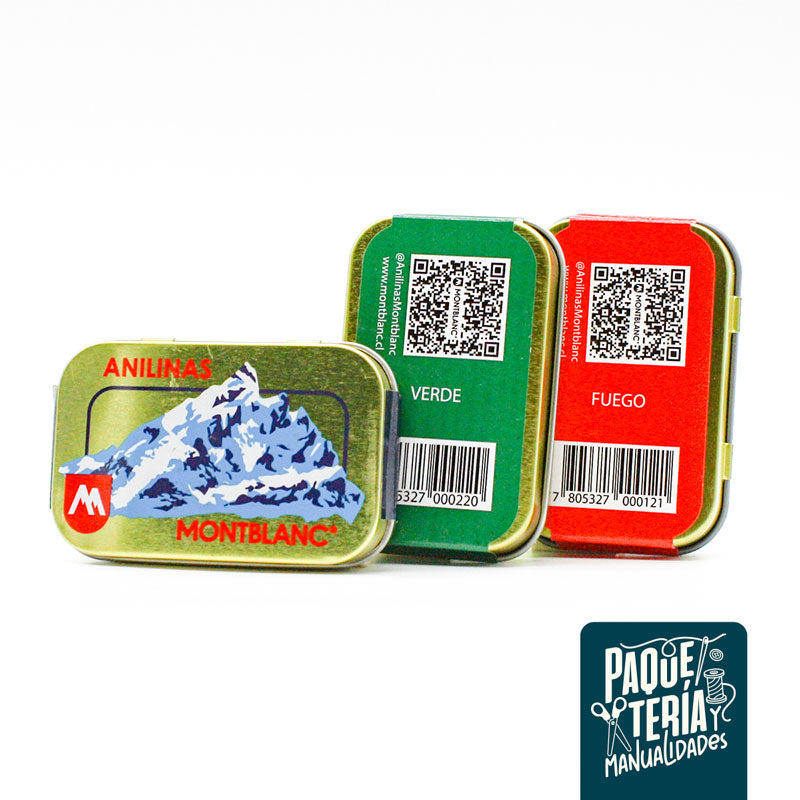 ANILINA MONTBLANC CAJITA DORADA- 25 GR - COLORES
