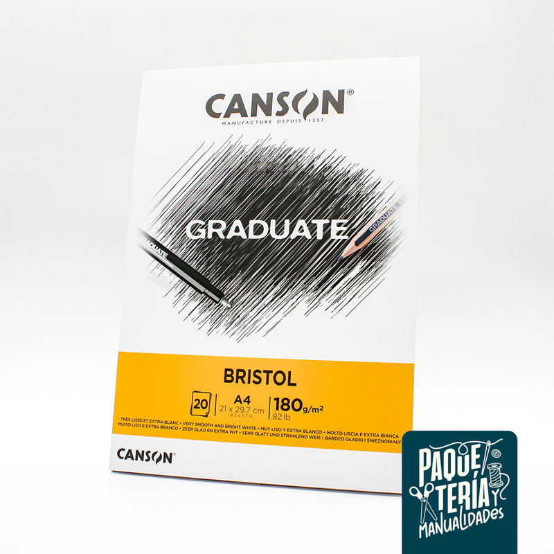 BLOCK CANSON GRADUATE BRISTOL - A4 20 HJS - 180 G/M2