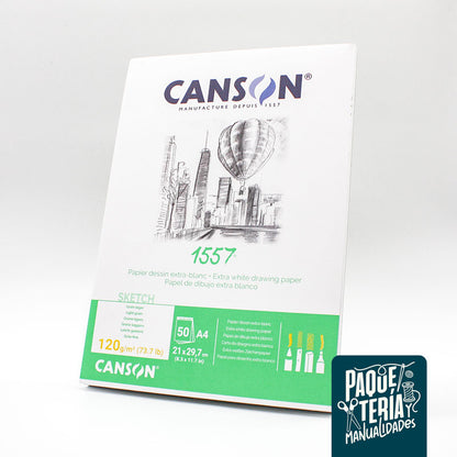 BLOCK CANSON 1557 - A4 50 HJS - 120 G/M2