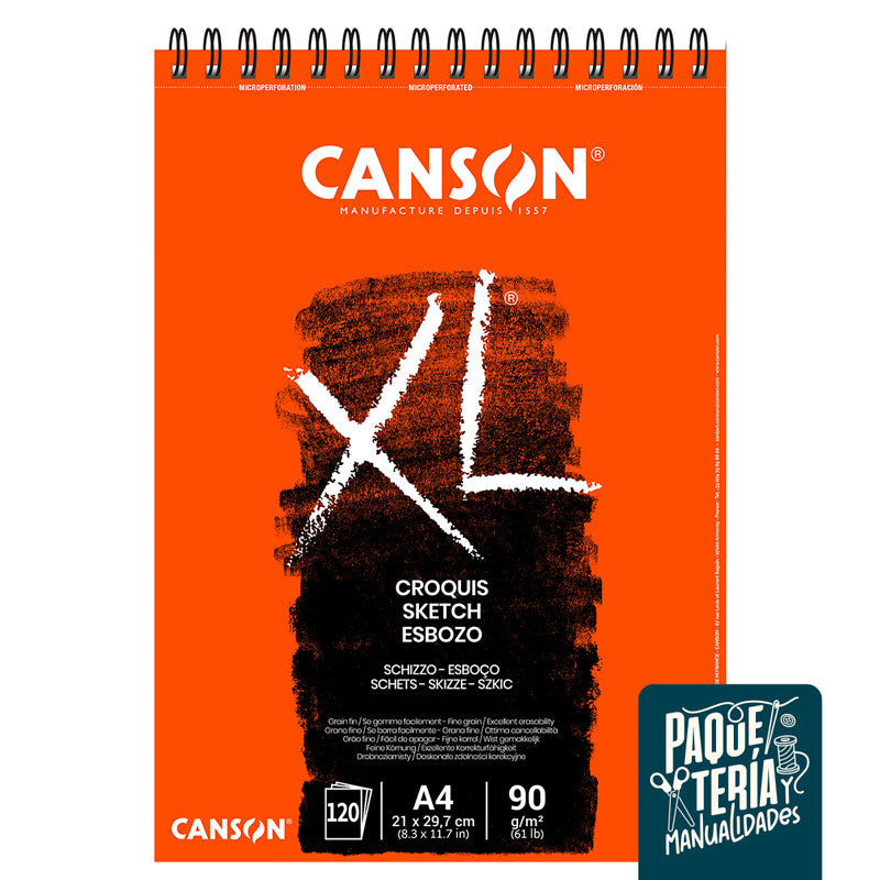 CROQUERA CANSON XL CROQUIS A4 - 120 HJS - 90 GR/M2