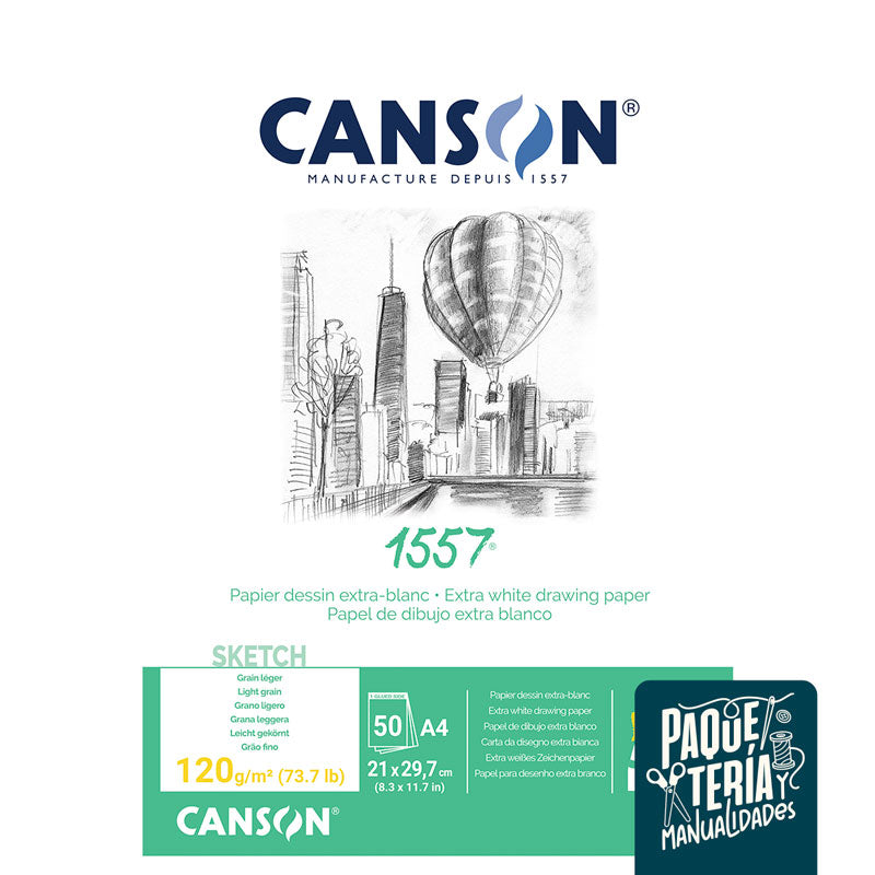 BLOCK CANSON 1557 - A4 50 HJS - 120 G/M2