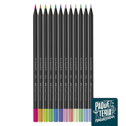 Faber Castell SuperSoft Neon y Pastel - Set 12 Lápices de Colores
