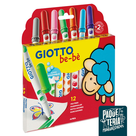 SET MARCADORES GIOTTO BEBE - 12 UNIDADES