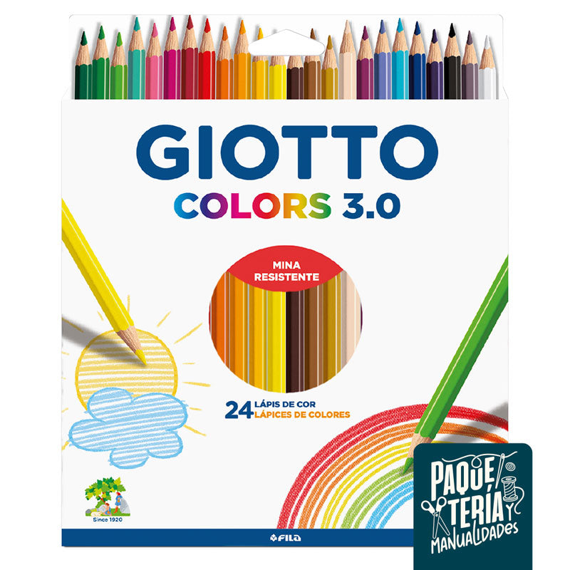 SET LÁPICES DE COLORES GIOTTO COLORS 3.0 - 24 UNIDADES 3 MM
