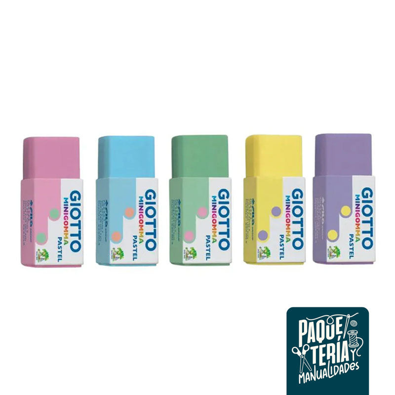SET GOMAS DE BORRAR GIOTTO - 5 UNIDADES COLOR PASTEL