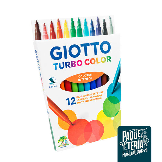SET MARCADORES GIOTTO TURBO COLOR - 12 UNIDADES