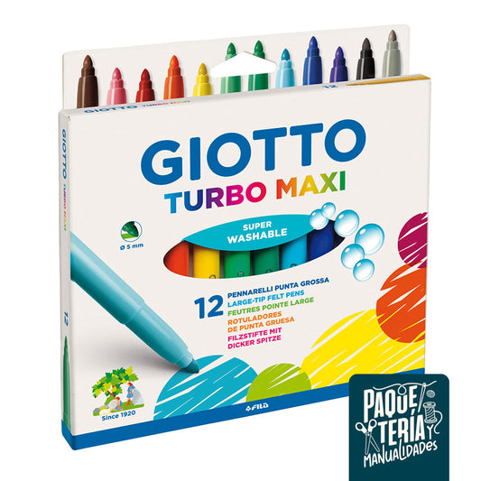 SET MARCADORES GIOTTO TURBO MAXI - 12 UNIDADES