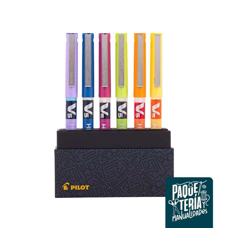 SET LÁPIZ TINTA HI-TECPOINT PILOT - 6 UNIDADES