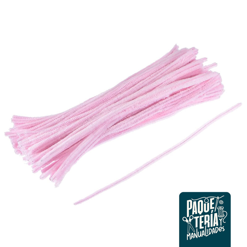 LIMPIAPIPAS ROSADO 30 CMS 100 UNIDADES