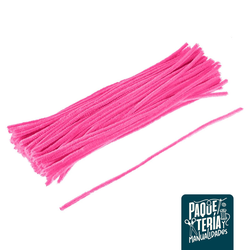 LIMPIAPIPAS FUCSIA 30 CMS 100 UNIDADES