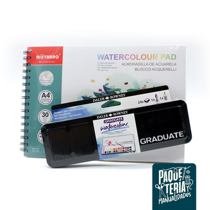 PACK ACUARELA DALER ROWNEY - CROQUERA MOTARRO