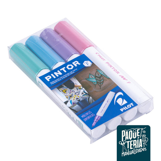 SET MARCADORES PILOT PINTOR - 4 UNIDADES - COLORES METALIZADOS