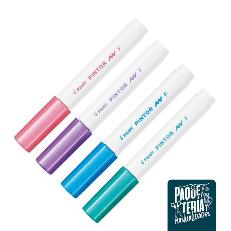 SET MARCADORES PILOT PINTOR - 4 UNIDADES - COLORES METALIZADOS