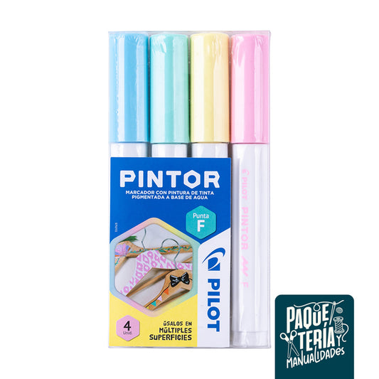 SET MARCADORES PILOT PINTOR - 4 UNIDADES - COLORES PASTEL