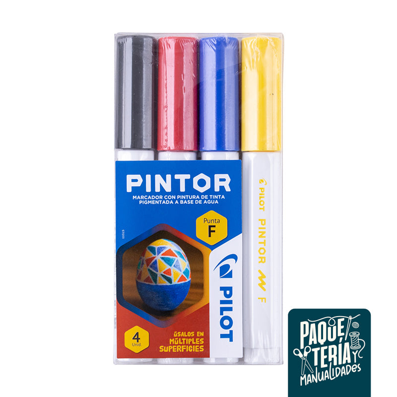 SET MARCADORES PILOT PINTOR - 4 UNIDADES - COLORES CLÁSICOS