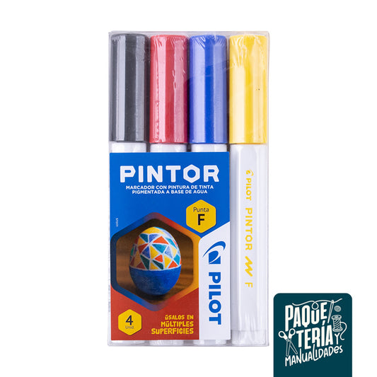 SET MARCADORES PILOT PINTOR - 4 UNIDADES - COLORES CLÁSICOS