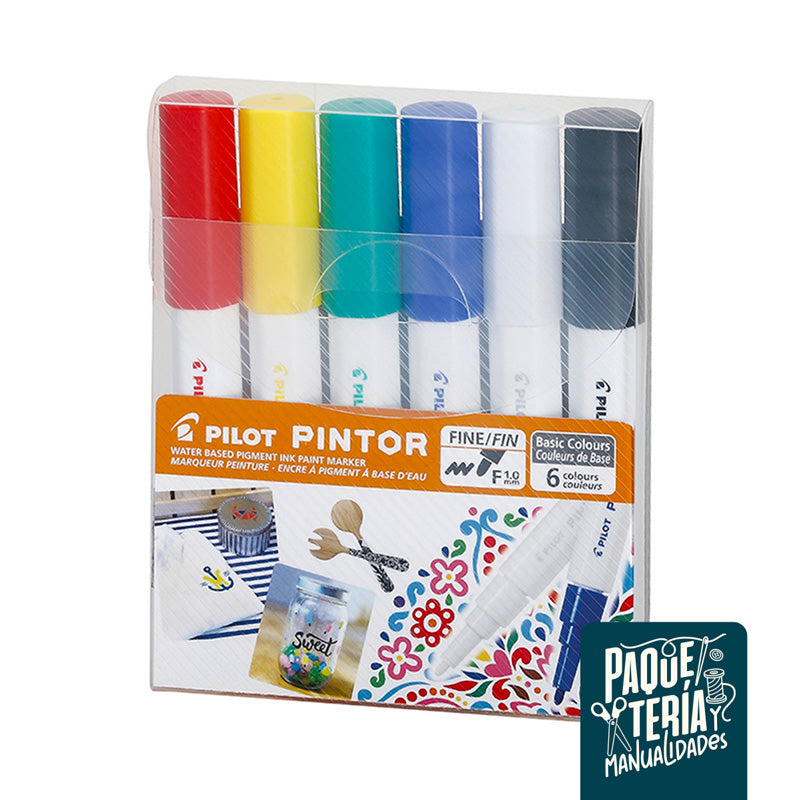 SET MARCADORES PILOT PINTOR - 6 UNIDADES - COLORES CLÁSICOS