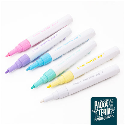 SET MARCADORES PILOT PINTOR - 6 UNIDADES - COLORES PASTEL