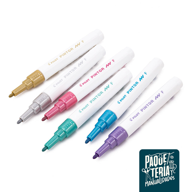 SET MARCADORES PILOT PINTOR - 6 UNIDADES - COLORES METALIZADOS