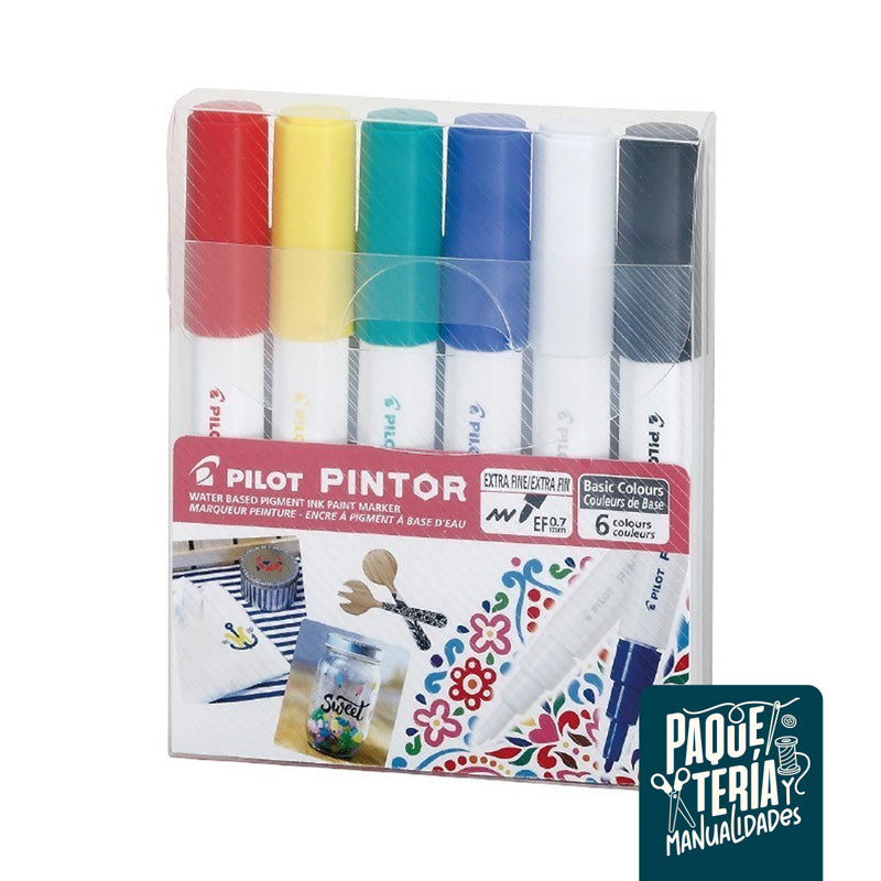 SET MARCADORES PILOT PINTOR - 6 UNIDADES - COLORES CLÁSICOS