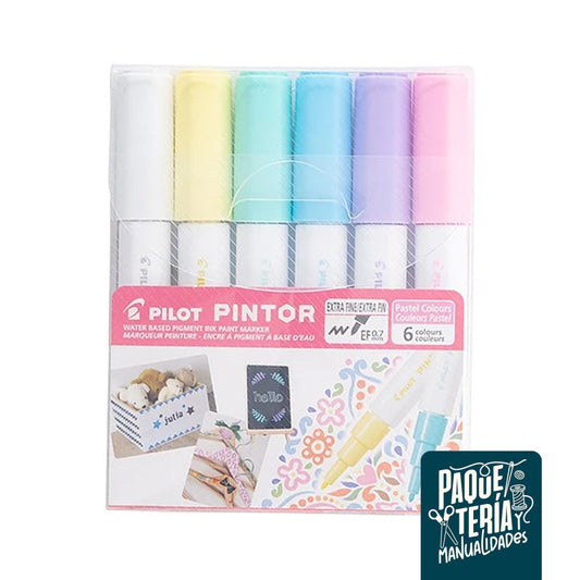 SET MARCADORES PILOT PINTOR - 6 UNIDADES - COLORES PASTEL