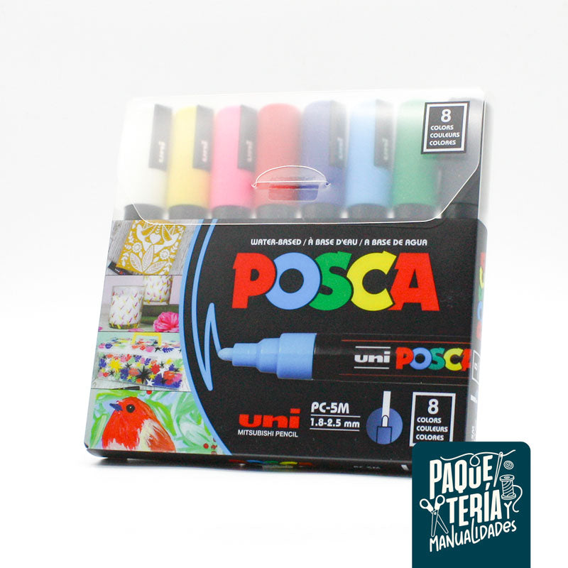 Posca PC-5M (1.8 - 2.5mm) - Set de 8 Colores