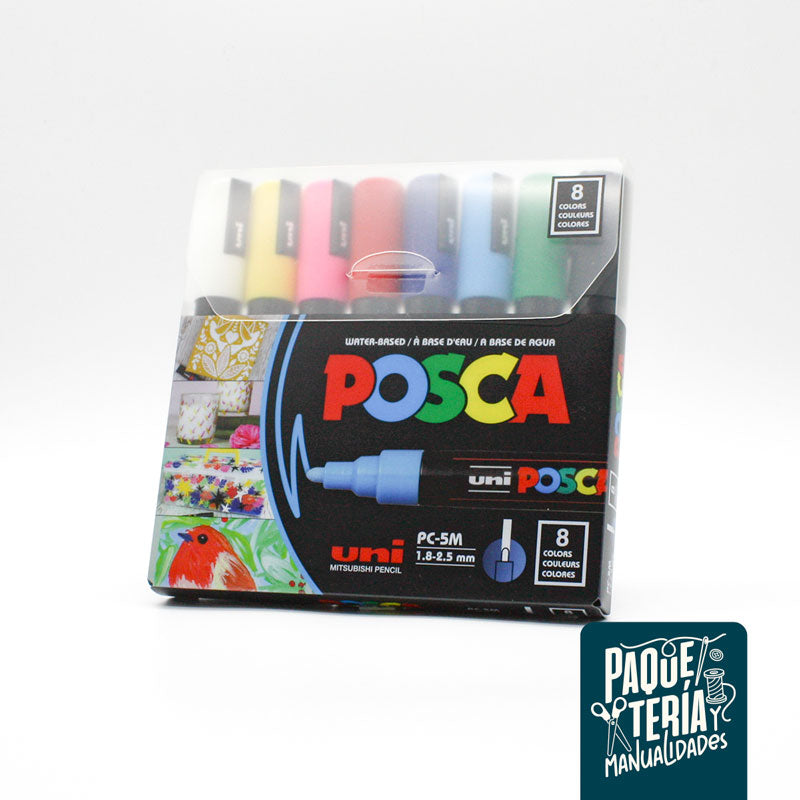 Posca PC-5M (1.8 - 2.5mm) - Set de 8 Colores
