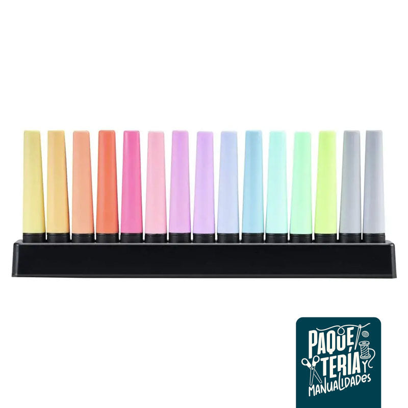 SET DESTACADORES STABILO BOSS PASTEL - BASE ESCRITORIO 15 UNIDADES