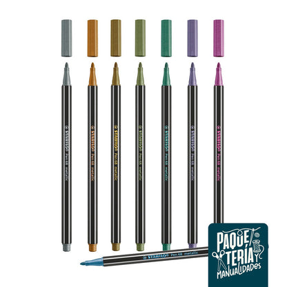 ROTULADOR STABILO PEN 68 METÁLICO - SET 8 UNIDADES