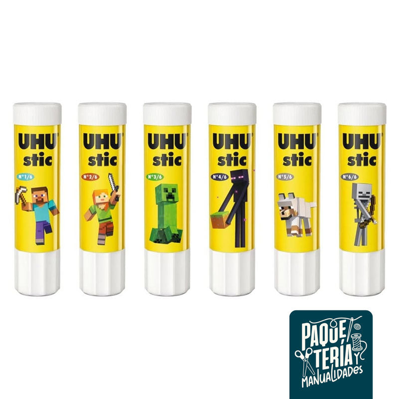 UHU STIC - PEGAMENTO EN BARRA 40/20 GRS - EDICIÓN LIMITADA Minecraft